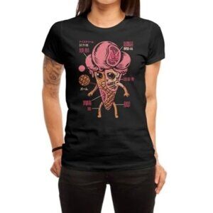 Ice Cream KAIJU Black Graphic T Shirt Ladies Small